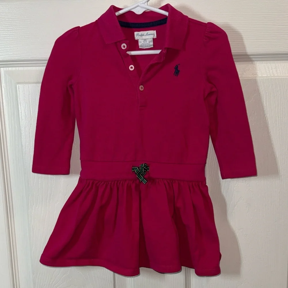 Ralph Lauren Kids Fuchsia Polo Dress